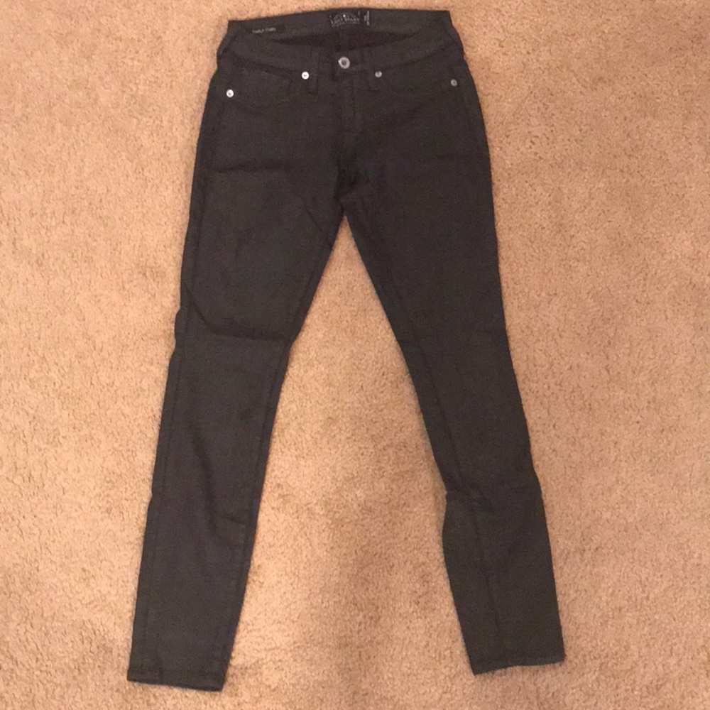 Black low rise skinny jeans